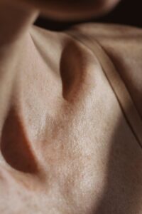 collarbone in close up